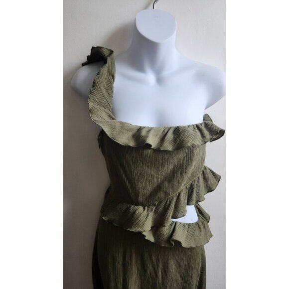 PEONY SWIMWEAR One-shoulder cutout ruffled cotton dress Size 6 - Picture 3 of 9